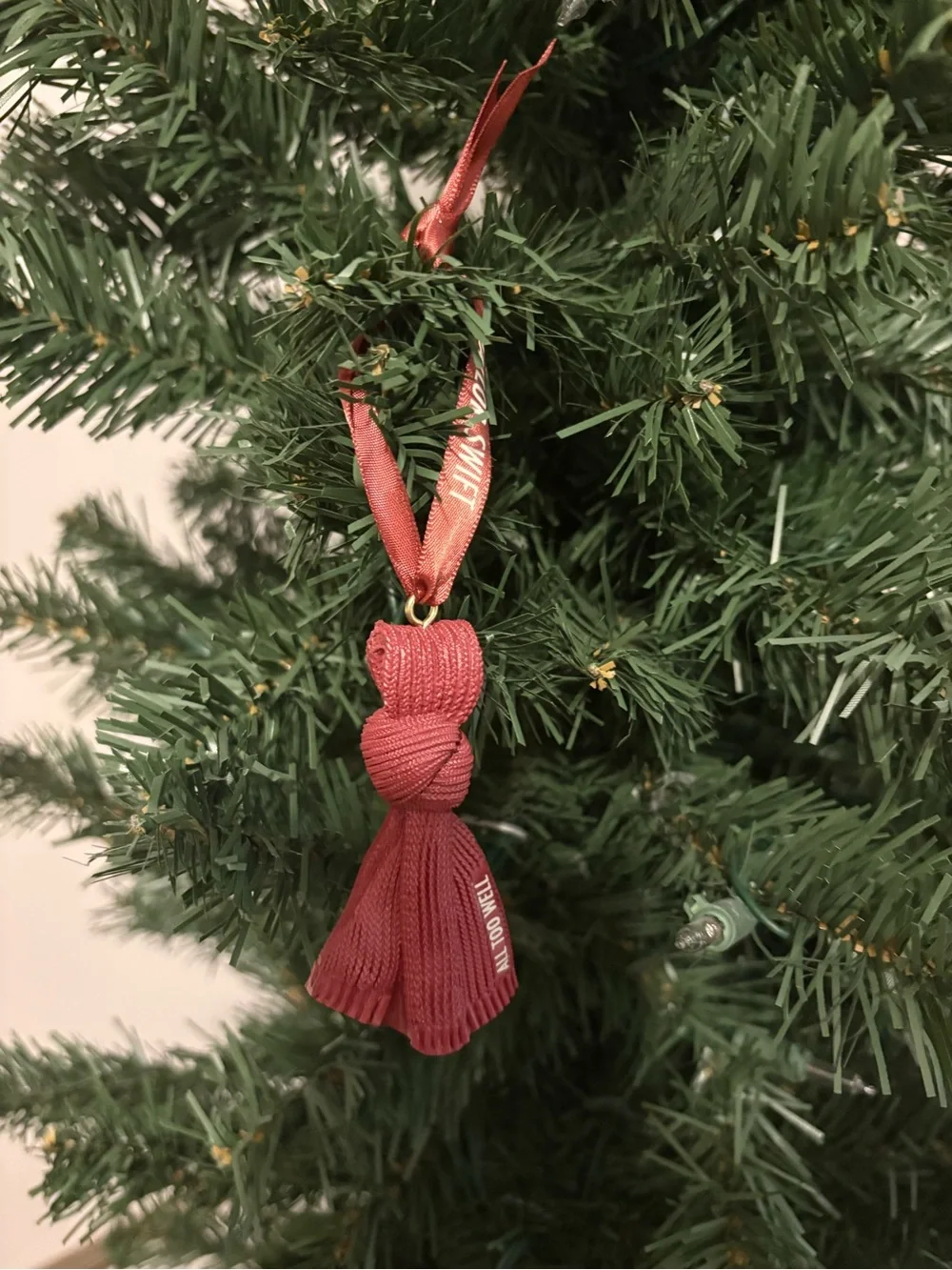 Official Taylor Swift Red All Too Well Scarf Ornament